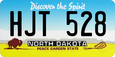 ND license plate HJT528