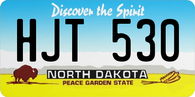 ND license plate HJT530