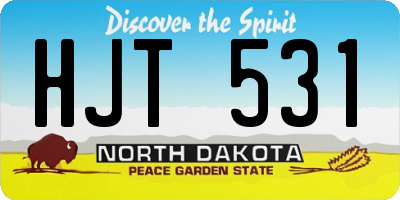 ND license plate HJT531