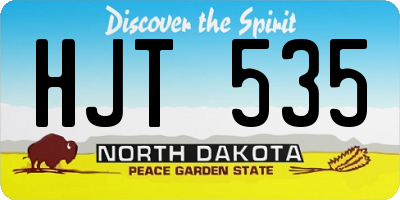 ND license plate HJT535