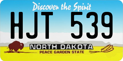 ND license plate HJT539