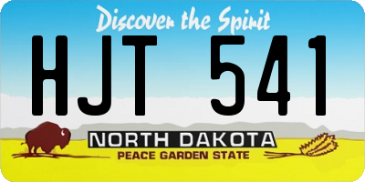 ND license plate HJT541