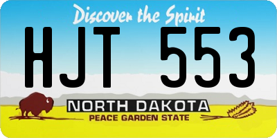 ND license plate HJT553