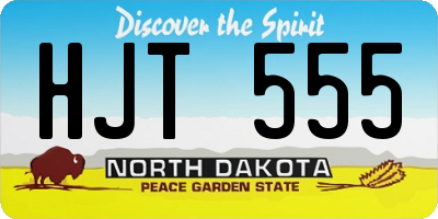 ND license plate HJT555