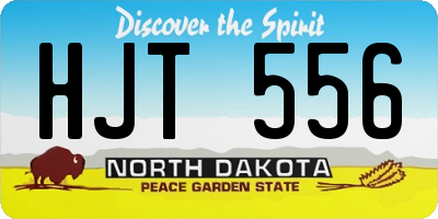 ND license plate HJT556