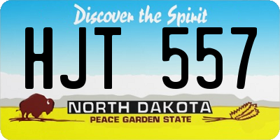 ND license plate HJT557