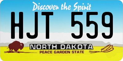 ND license plate HJT559