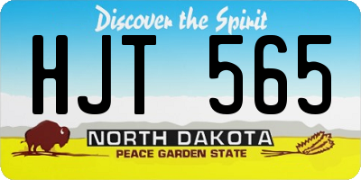 ND license plate HJT565