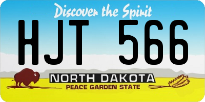 ND license plate HJT566