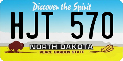 ND license plate HJT570