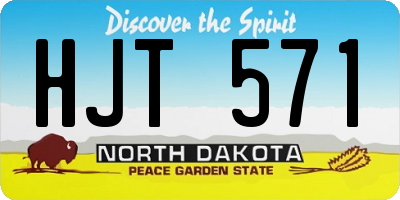 ND license plate HJT571