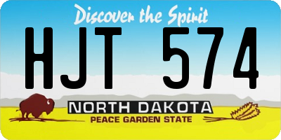 ND license plate HJT574