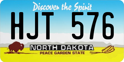 ND license plate HJT576