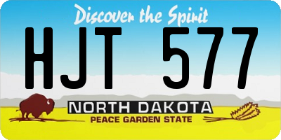 ND license plate HJT577