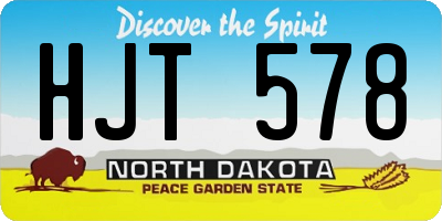 ND license plate HJT578