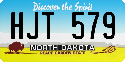 ND license plate HJT579