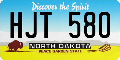 ND license plate HJT580