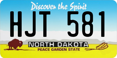 ND license plate HJT581