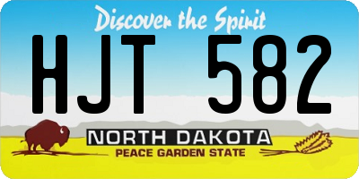 ND license plate HJT582