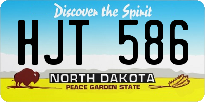 ND license plate HJT586