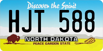 ND license plate HJT588