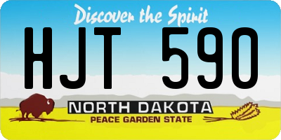 ND license plate HJT590