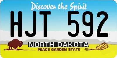 ND license plate HJT592