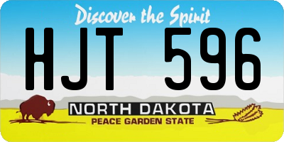 ND license plate HJT596
