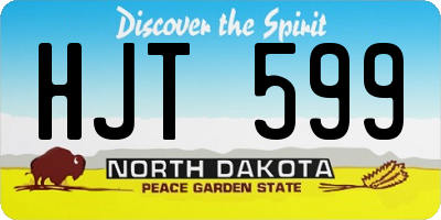 ND license plate HJT599