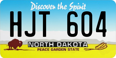 ND license plate HJT604