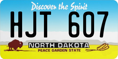 ND license plate HJT607