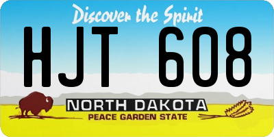 ND license plate HJT608