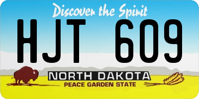 ND license plate HJT609