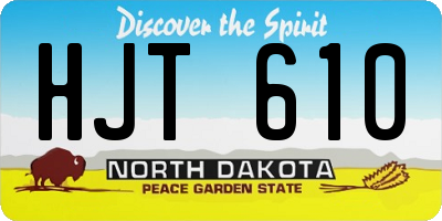 ND license plate HJT610