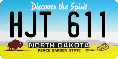 ND license plate HJT611