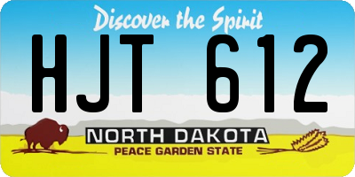 ND license plate HJT612