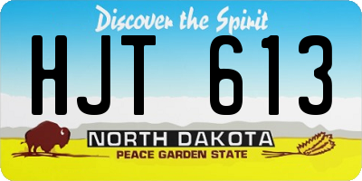 ND license plate HJT613