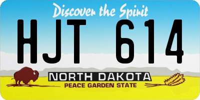 ND license plate HJT614