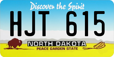 ND license plate HJT615