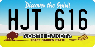 ND license plate HJT616