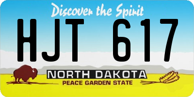 ND license plate HJT617