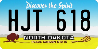 ND license plate HJT618