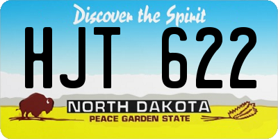 ND license plate HJT622