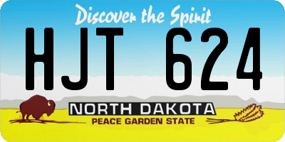 ND license plate HJT624