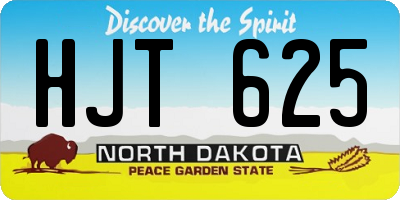 ND license plate HJT625