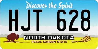 ND license plate HJT628