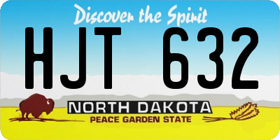 ND license plate HJT632