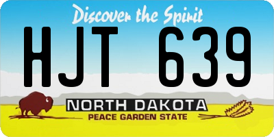 ND license plate HJT639