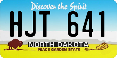 ND license plate HJT641