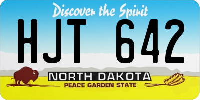 ND license plate HJT642